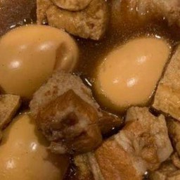 Pork Belly with Egg and Rice in Traditional Style
