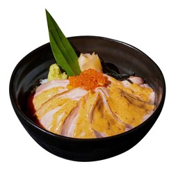 ข้าวหน้าปลาแซลมอนย่าง