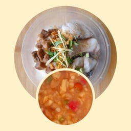 ข้าวต้มปลากระพง + บะเต็ง