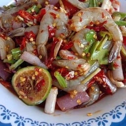 ตำไหลบัวกุ้งสด