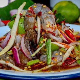 ตำซั่วกุ้งสด