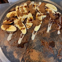 (แป้งชาโคล) นูเทลล่า+กล้วยหอม1ลูก+ผงโอวัลติน