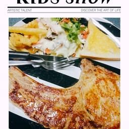 สเต็กหมูพอร์คช็อป ซอสเทอริยากิ