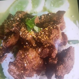 ข้าวหมูกรอบหม่าล่า