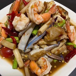 ตำปูม้า+กุ้งสด