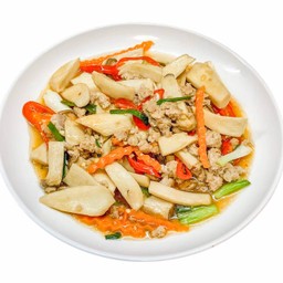 เห็ดรวมผัดหมูสับ