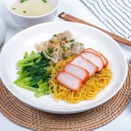 บะหมี่เกี๊ยวหมู โรยหมูแดง