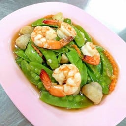 ถั่วลันเตาผัดกุ้ง