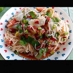 ตำขนมจีนกุ้งสด