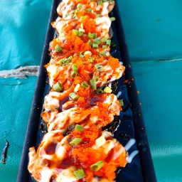 สลัดแซลม่อนย่างซอสเทริยากิ