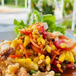 ตำข้าวโพดไข่เค็ม