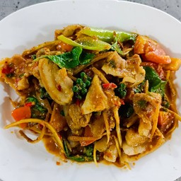 ผัดเผ็ด กวาง,เก็ง,หมูป่า,กบ
