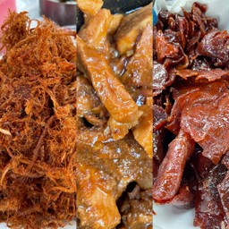 หมูฝอยผสมหมูแผ่นผสมหมูหวาน 3 สหาย