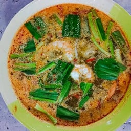 ต้มยำรวมมิตร ปลา,กุ้ง,หมึก น้ำข้น น้ำใส