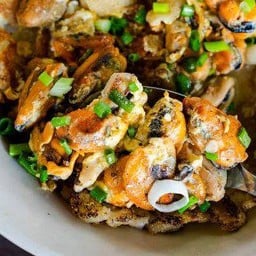 คั่วหอยแมงภู่