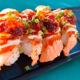 แซลมอนย่างพริกเผา