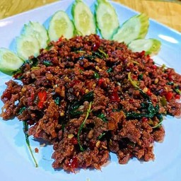 กะเพราเนื้อโคขุน