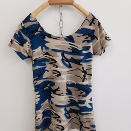 เสื้อยืดลายทหาร น้ำเงินS-M