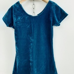 สีเทอคอยซ์ เสื้อกำมะหยี่S-M