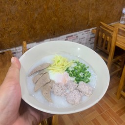 โจ๊กไข่เค็ม+หมูเด้ง+ตับ