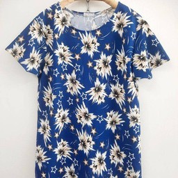ดอกหญ้าน้ำเงิน เสื้อไซส์L ผ้ายืดนุ่ม