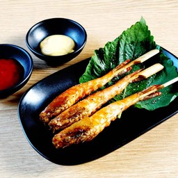 ปณ1214 เกี๊ยวซ่า ยำปลาดุกฟู ยำมะม่วง บาบีคิว ไก่ทอด