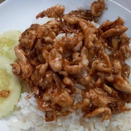 ไก่ทอดกระเทียมราดข้าว