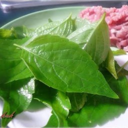 เนื้อสับผัดใบยี่หร่า(กระเพราควาย)