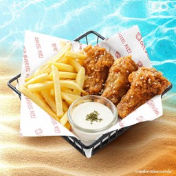 ปีกไก่ทอด และเฟรนฟราย