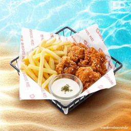สะโพกไก่ทอด 4 ชิ้น + เฟรนฟราย