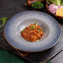 สปาเก็ตตี้โบโรเนสเนื้อบดวากิว
