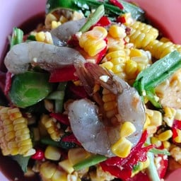 ตำข้าวโพดกุ้งสด