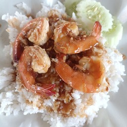 ข้าวกุ้งกระเทียม