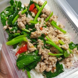 ข้าวคะน้าหมูสับ