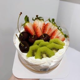 0.5 ปอนด์ เค้กนมสดผลไม้สด ไม่เขียนหน้าเค้ก