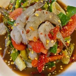ตำเหลากุ้งสด
