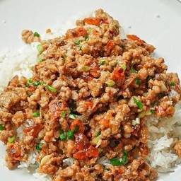 ผัดไข่เค็มราดข้าว