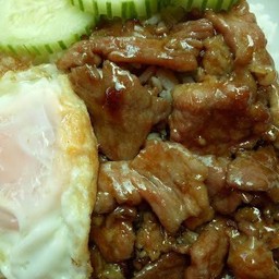 หมูหวานราดข้าว