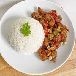 ข้าว3ชั้นคั่วพริกเกลือ