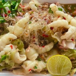 ตำเล็บมือนางเส้นแก้วหมูสับ