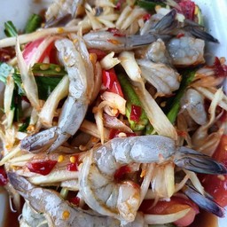 ตำกุ้งสด