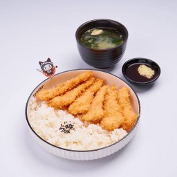 ข้าวหน้าปลา เเซลมอนทอด