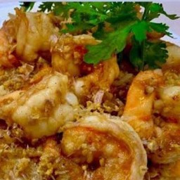 ข้าวไข่ข้นกุ้งกระเทียม