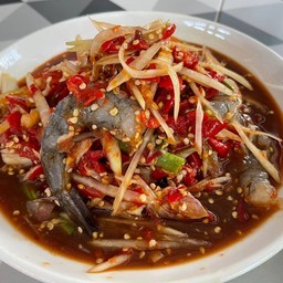 ตำกุ้งสด