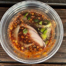 แจ่วพริกป่นคอหมูย่าง