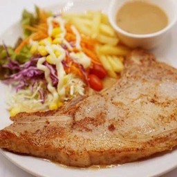 สเต็กพอร์คชอปพริกไทยดำ