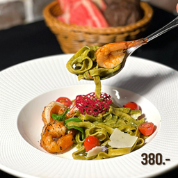 Tagliatelle Pesto  with Shrimp