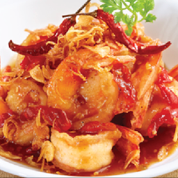 กุ้งราดซอสมะขาม
