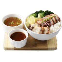ข้าวหน้า BBQ (หมูกรอบ หมูแดง เป็ดย่าง)