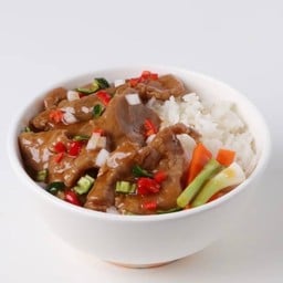 ข้าวหน้าเนื้อสันน้ำมันหอย